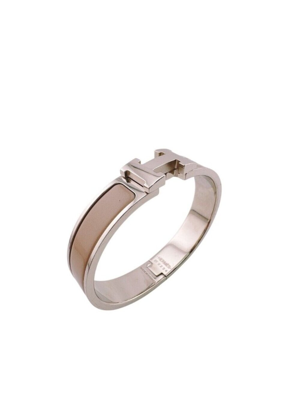 Hermes Clic H Bangle Silver Bracelet